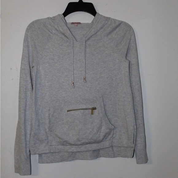 Juicy Couture Gray Light Weight Sweater Hoodie - Picture 9 of 10